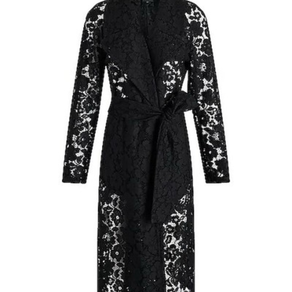 Express Black Floral Lace Jacket